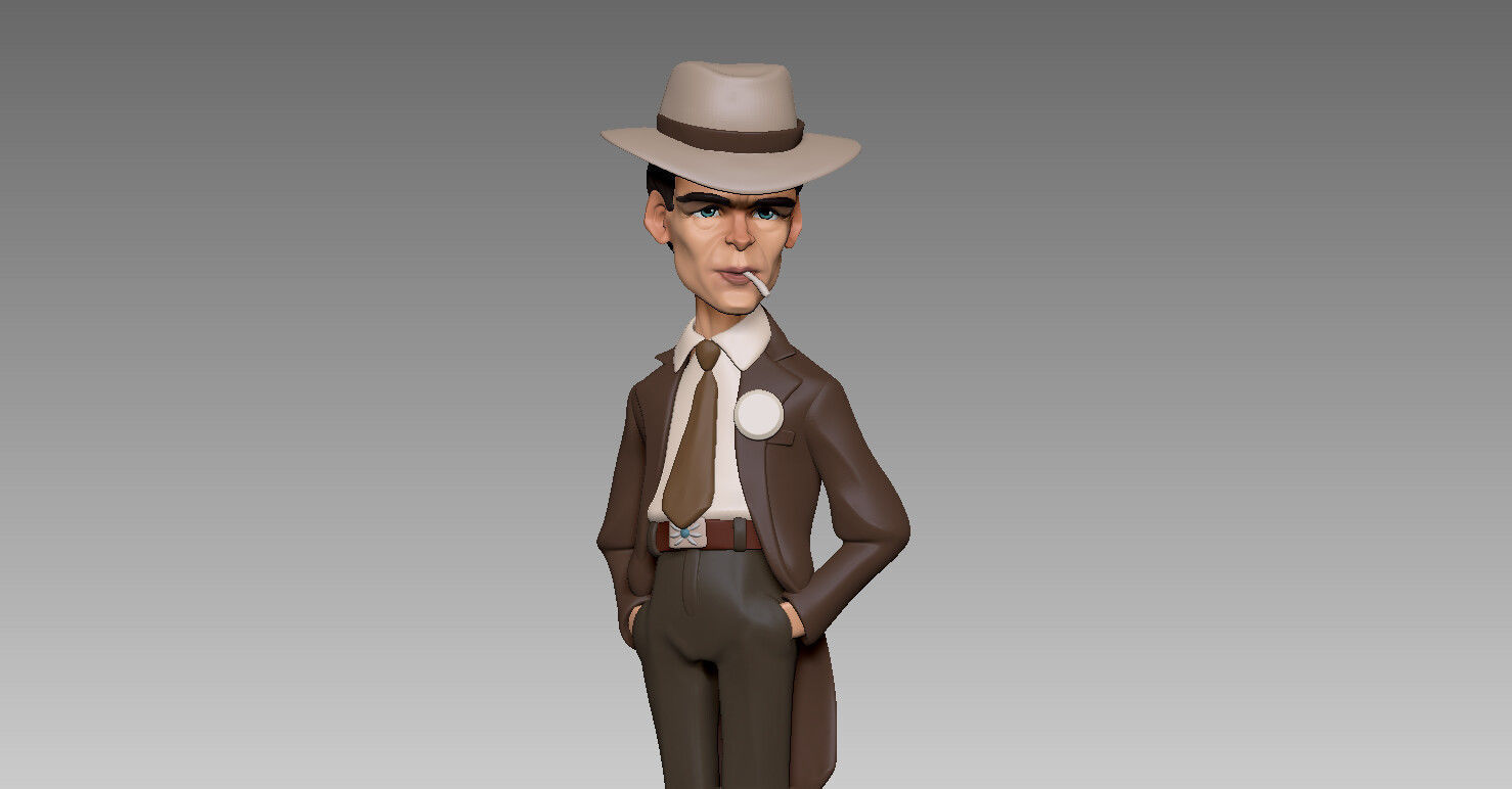 Oppenheimer Cillian Murphy Stylized 3D model_3