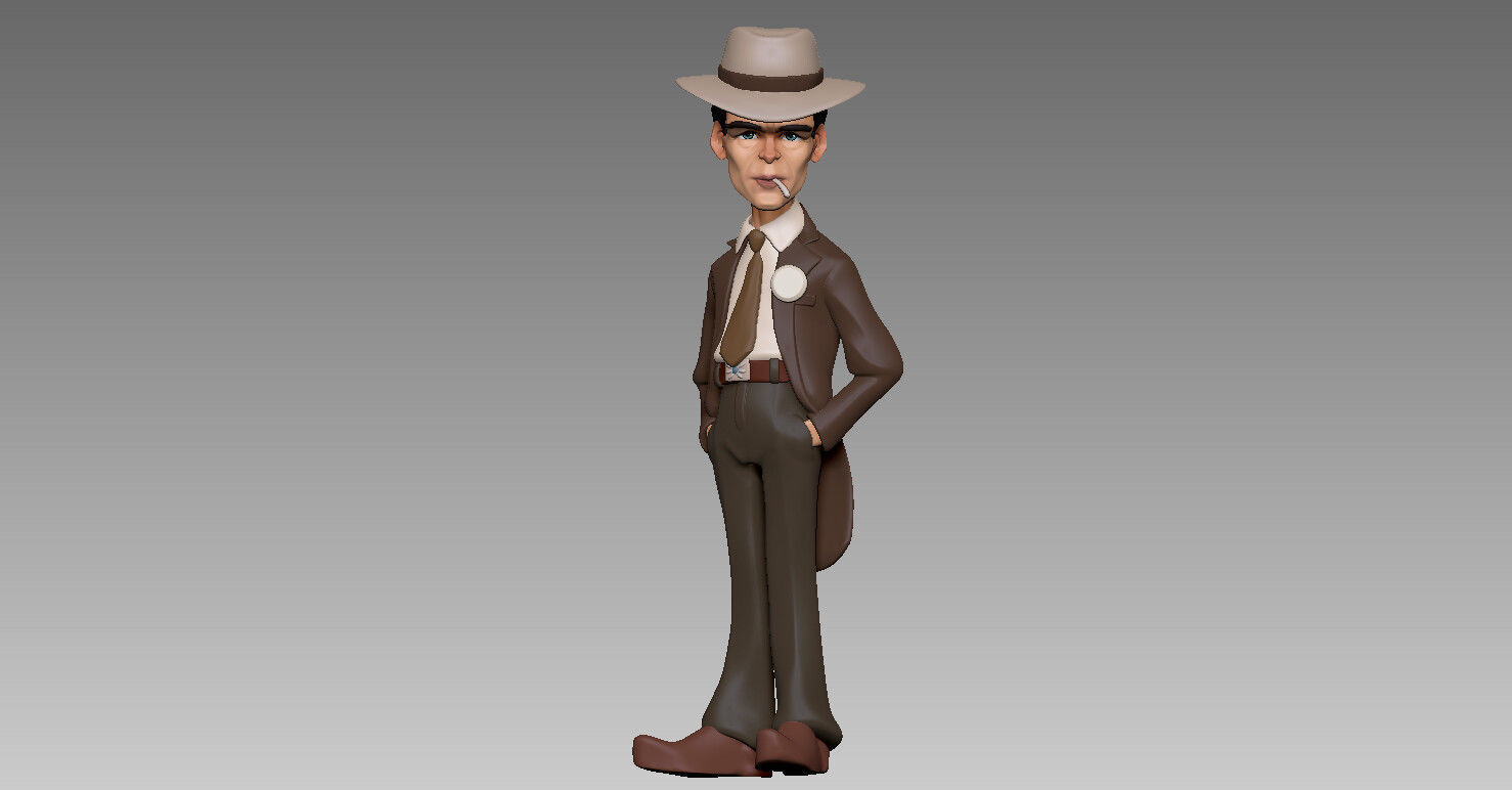 Oppenheimer Cillian Murphy Stylized 3D model_4