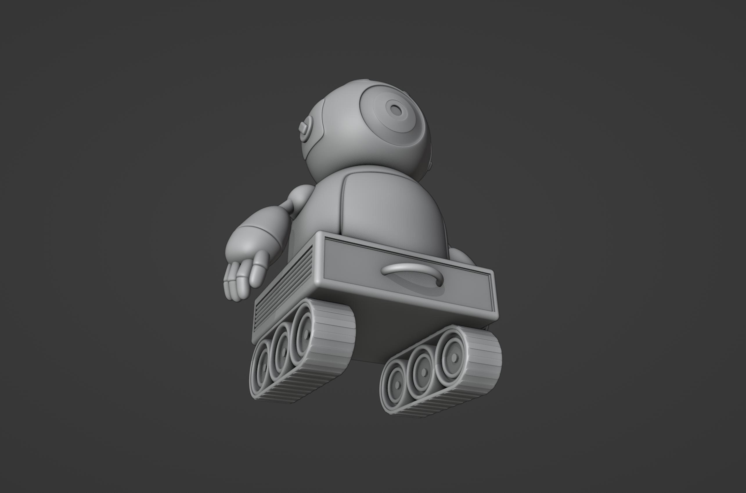 Friendly Robot Posable  3D print model_9