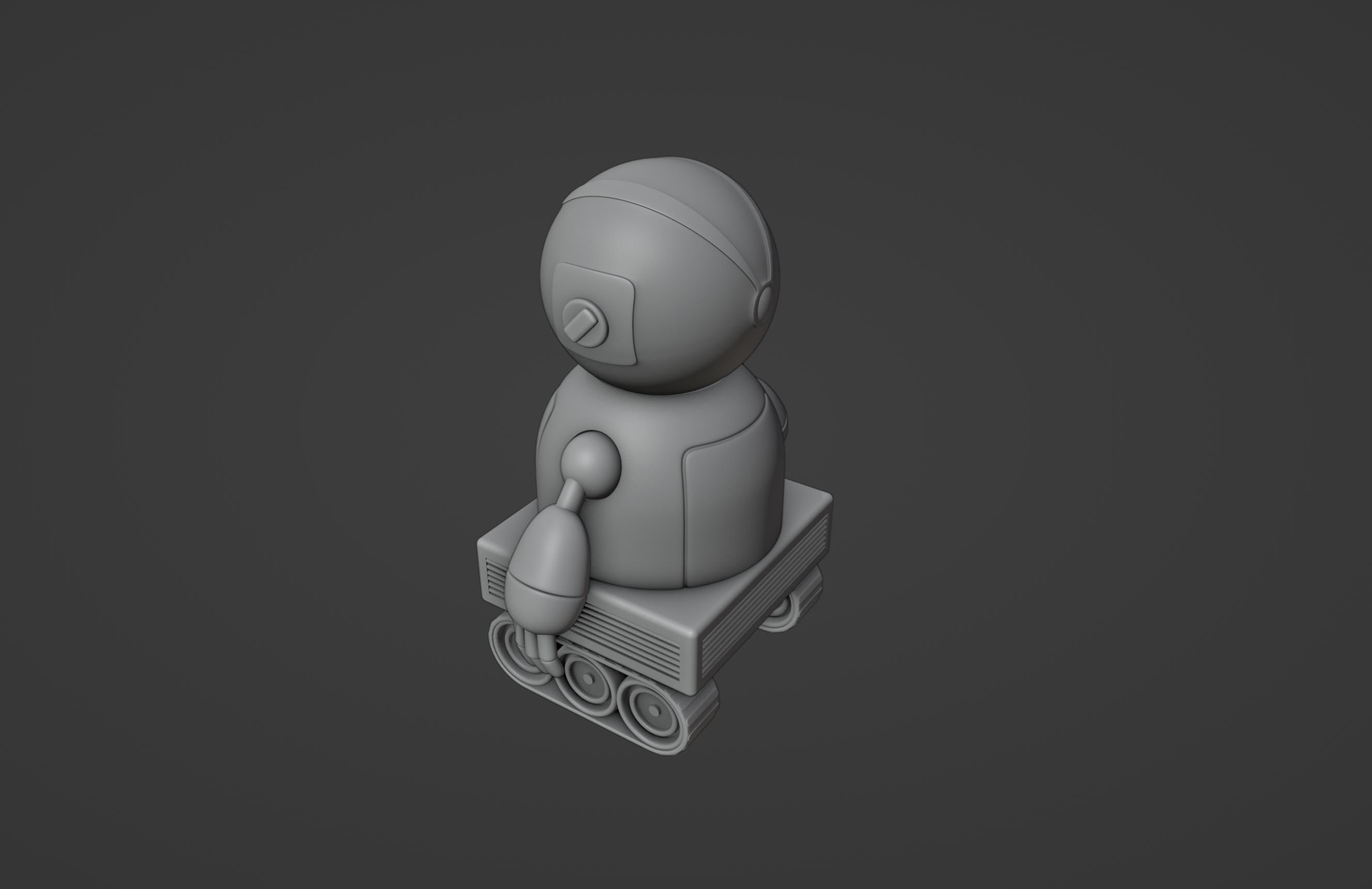 Friendly Robot Posable  3D print model_10