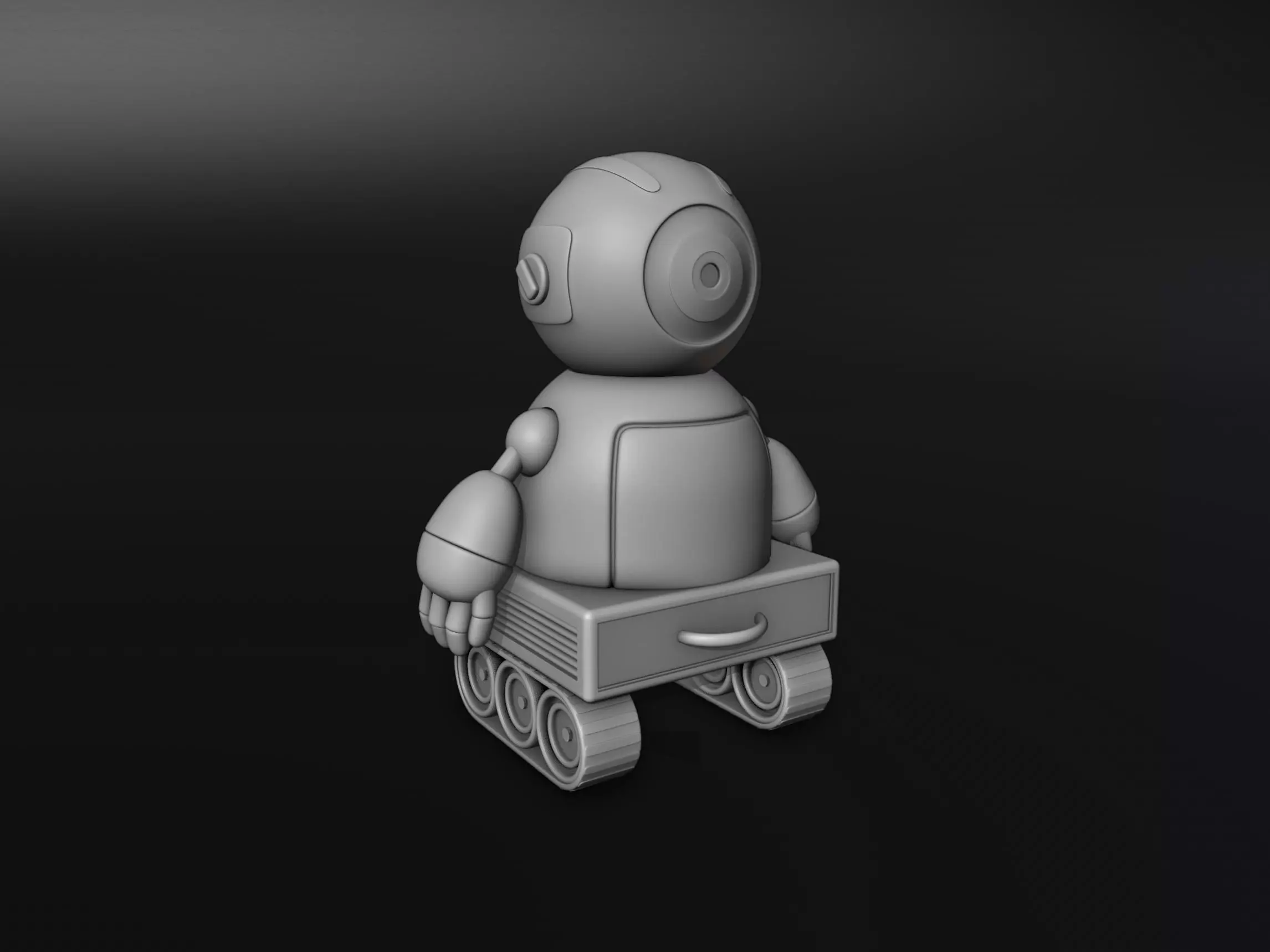 Friendly Robot Posable  3D print model_0