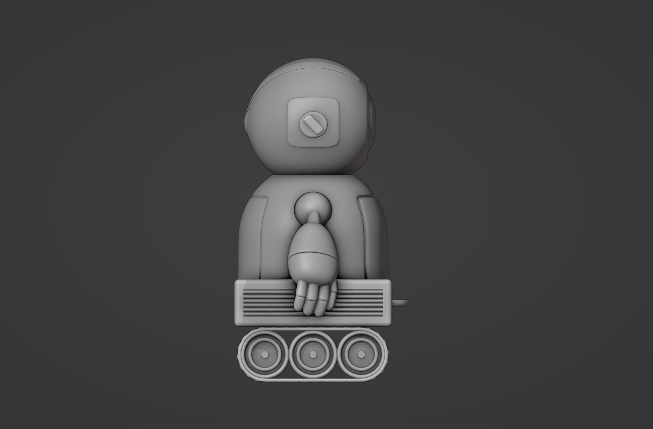 Friendly Robot Posable  3D print model_5