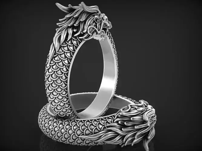 Dragon ring 3D print model