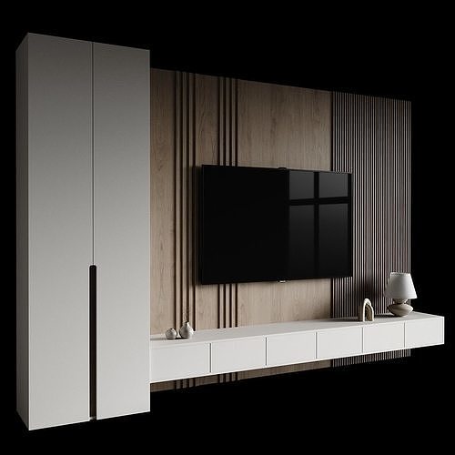 tv wall 096 3D model