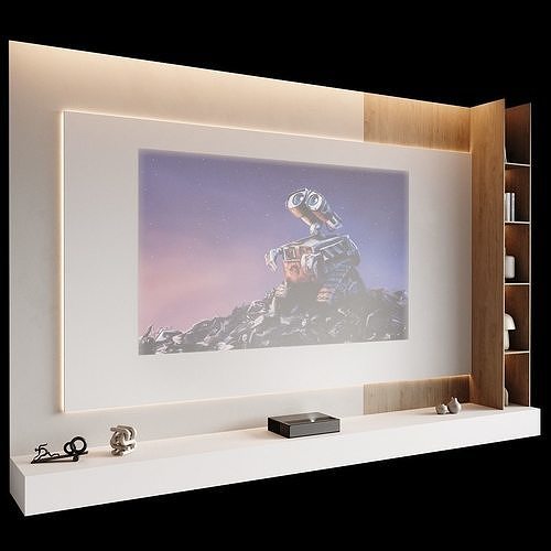 tv wall 096 3D model