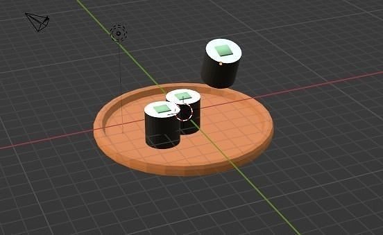 Sushi Kappamaki Low-poly 3D model