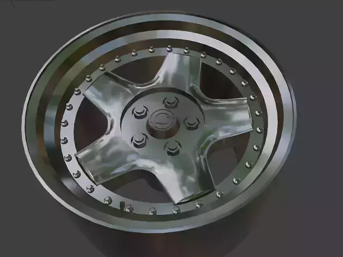 Schmidt Modern Line 3 Part 3 piece Wheels Rims 3D Print Ready 