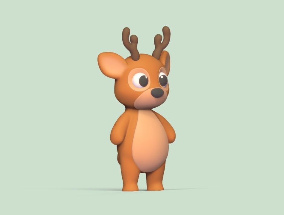 Little Deer Toy 3D print model_2