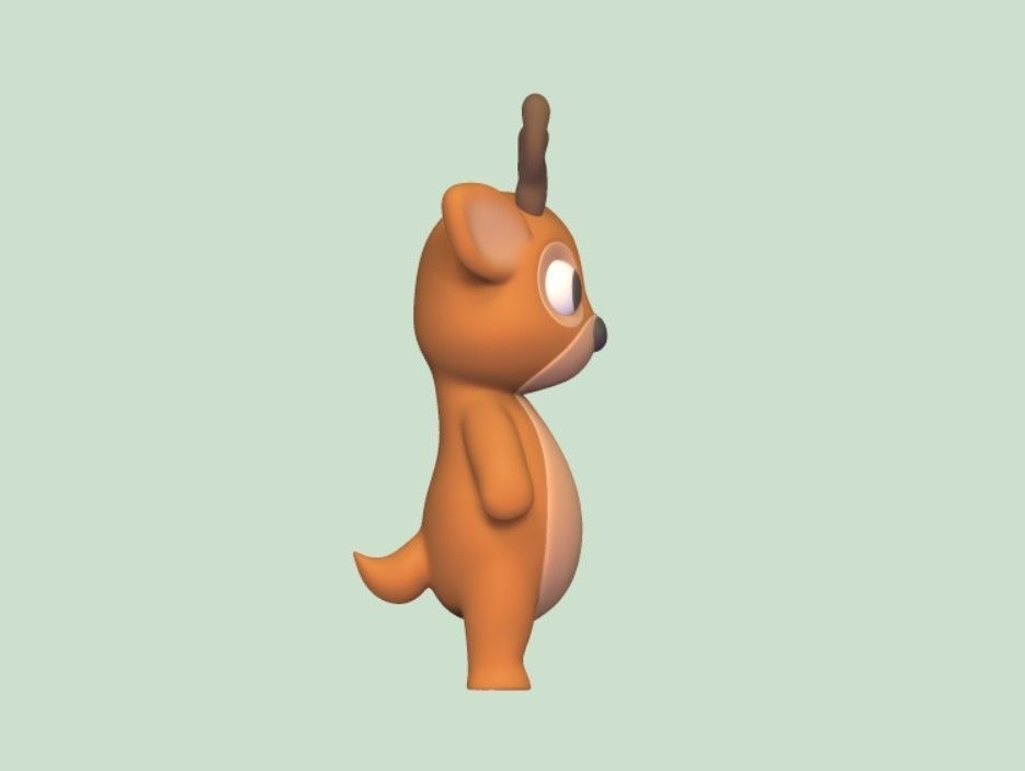 Little Deer Toy 3D print model_3