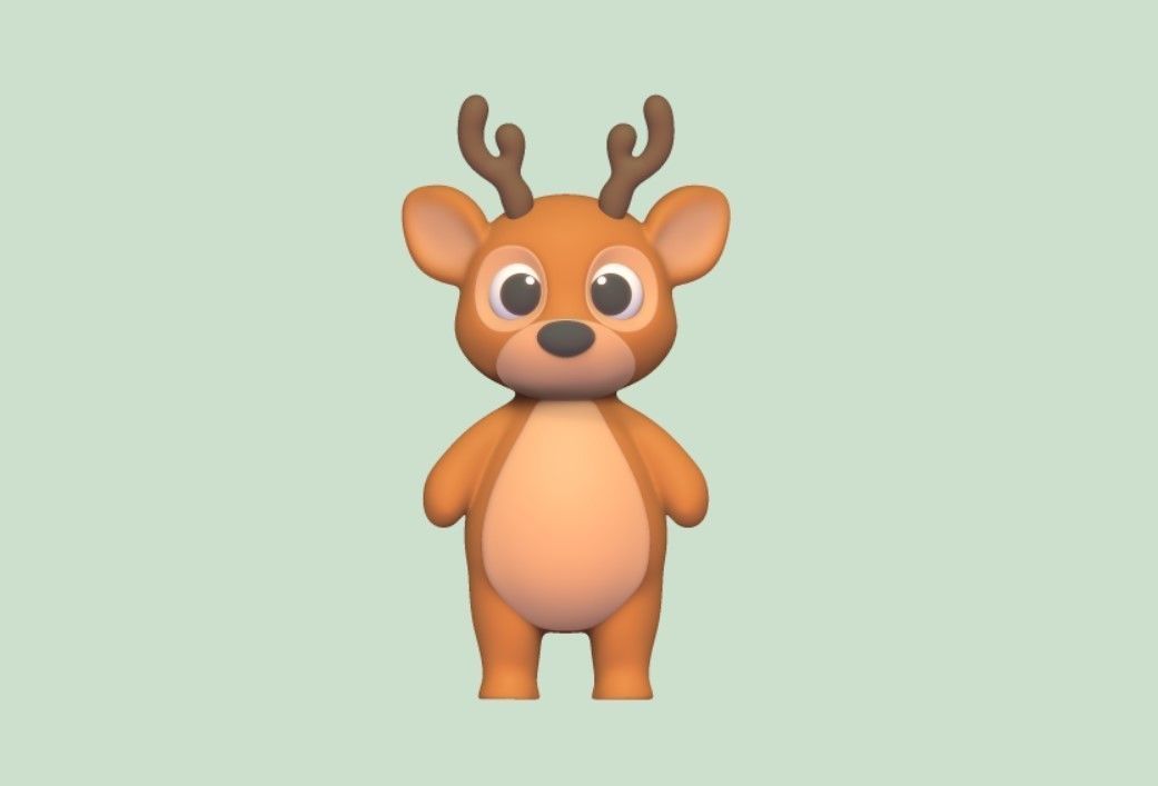 Little Deer Toy 3D print model_1