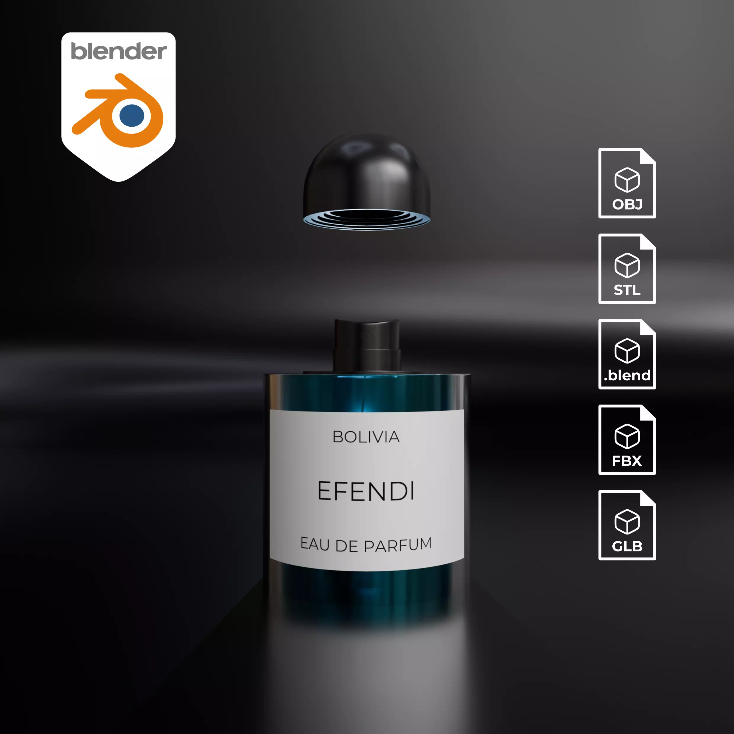 Pro Parfum model Low-poly 3D model_0