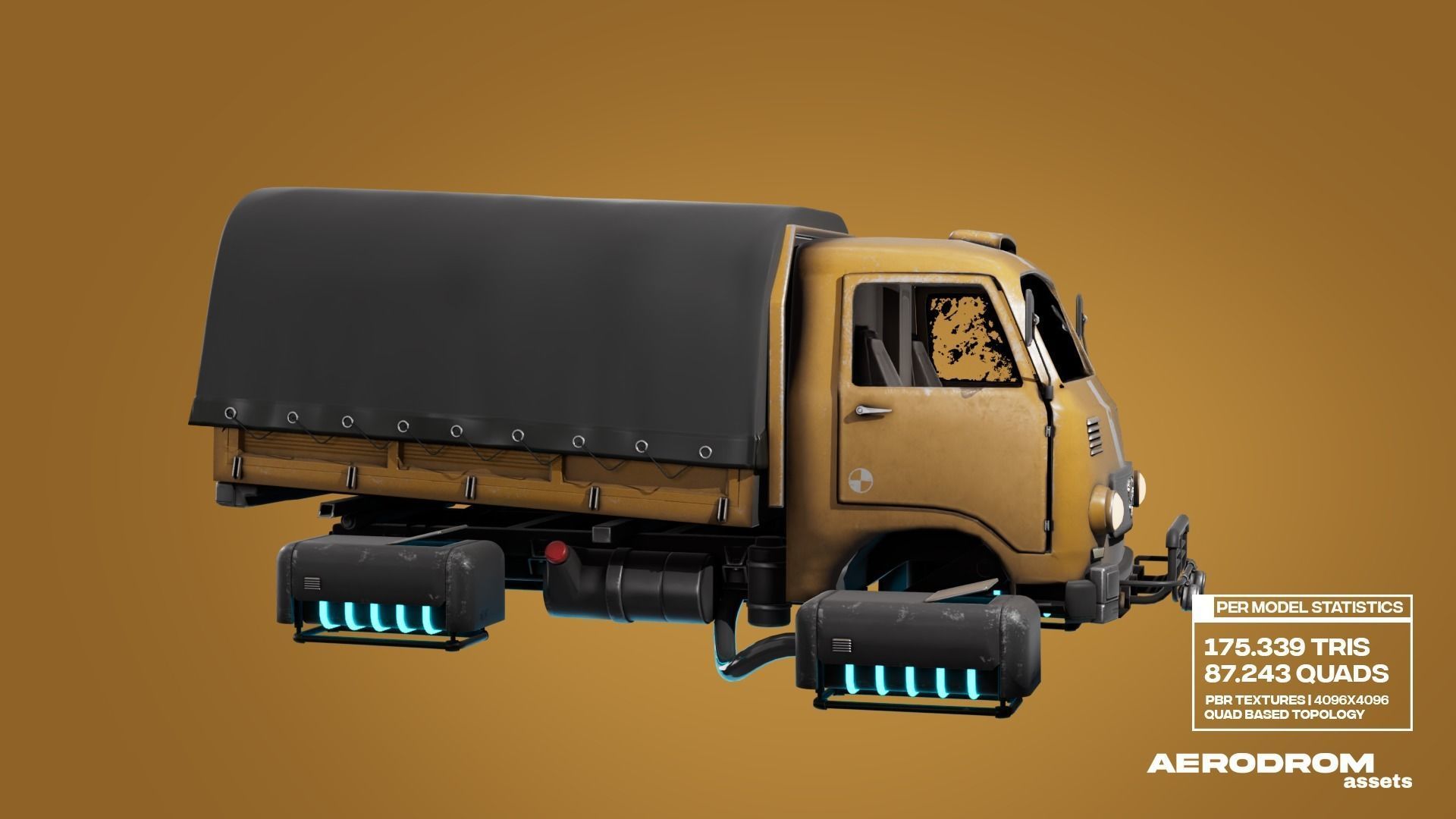 Tam800 - GameReady Sci-fi Vehicle - AR - VR 3D model_5