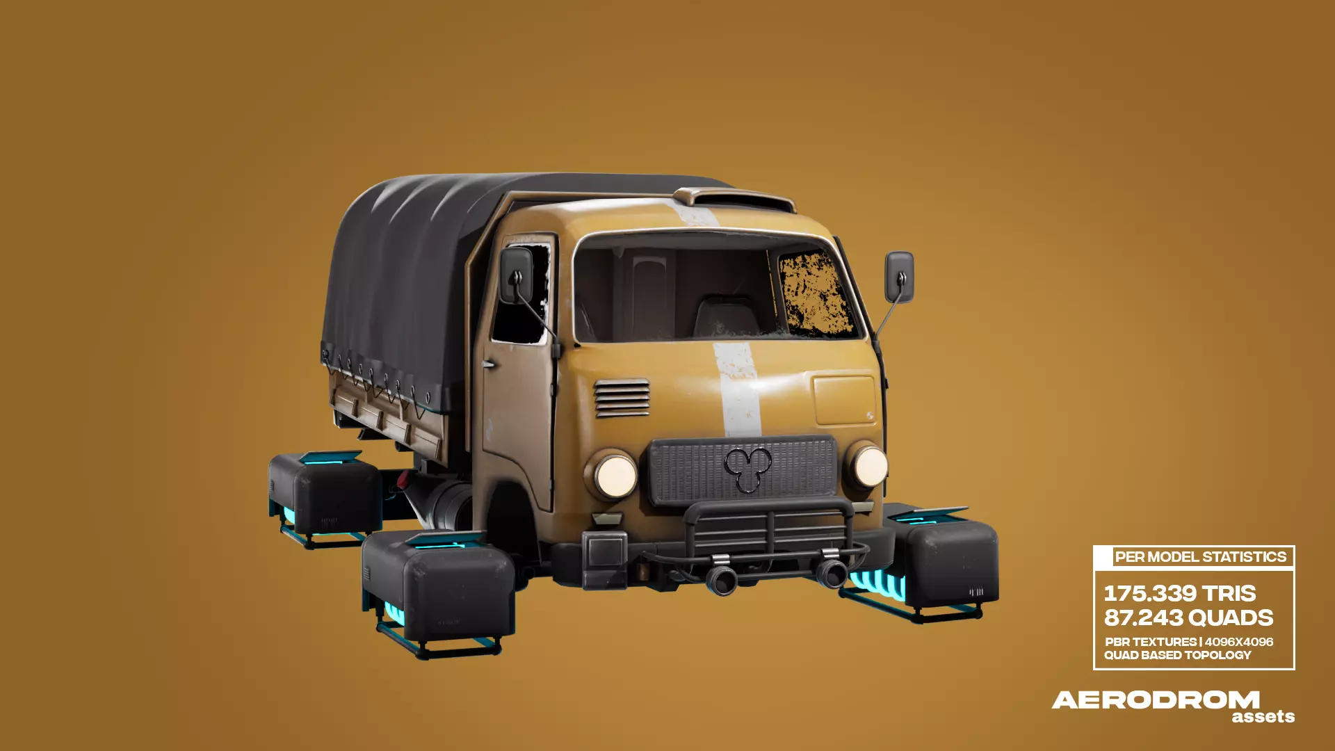 Tam800 - GameReady Sci-fi Vehicle - AR - VR 3D model_0