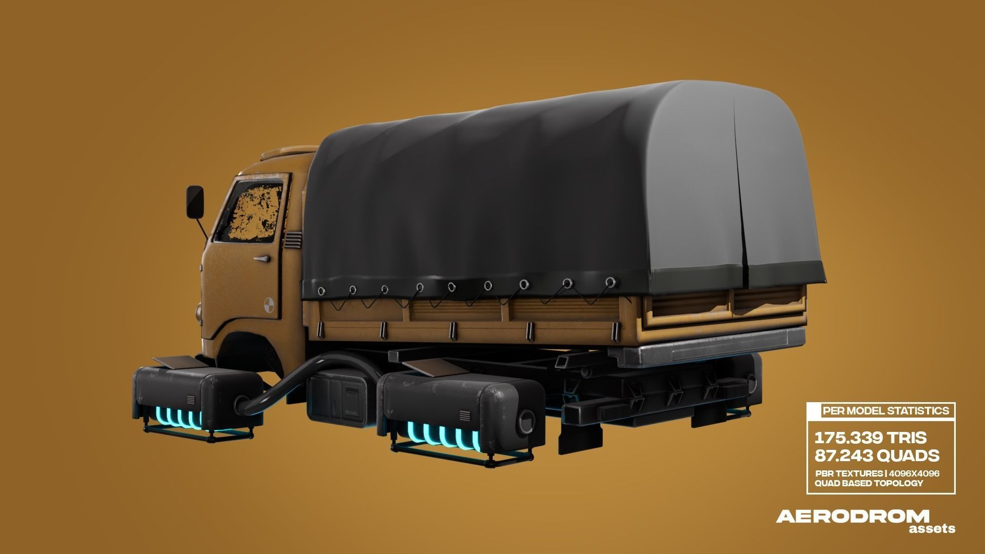 Tam800 - GameReady Sci-fi Vehicle - AR - VR 3D model_11