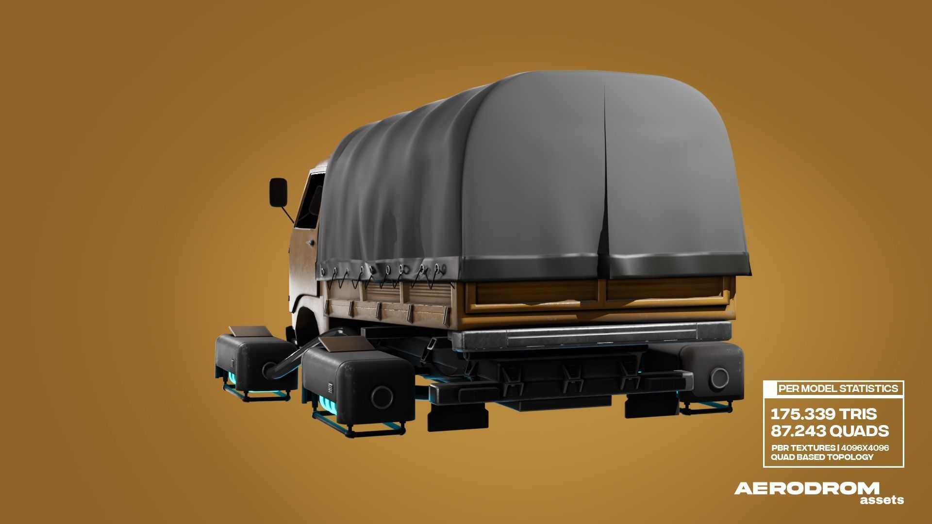 Tam800 - GameReady Sci-fi Vehicle - AR - VR 3D model_10