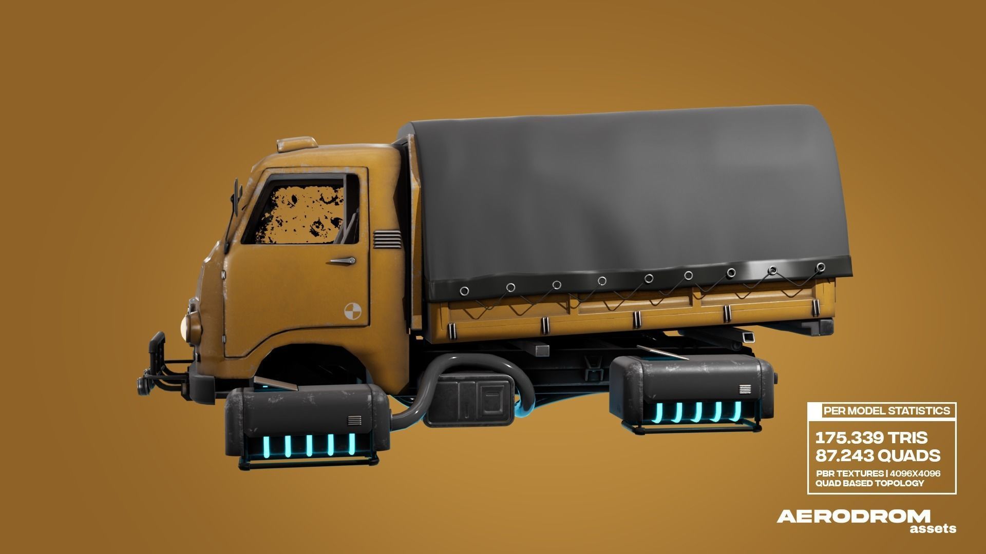 Tam800 - GameReady Sci-fi Vehicle - AR - VR 3D model_13