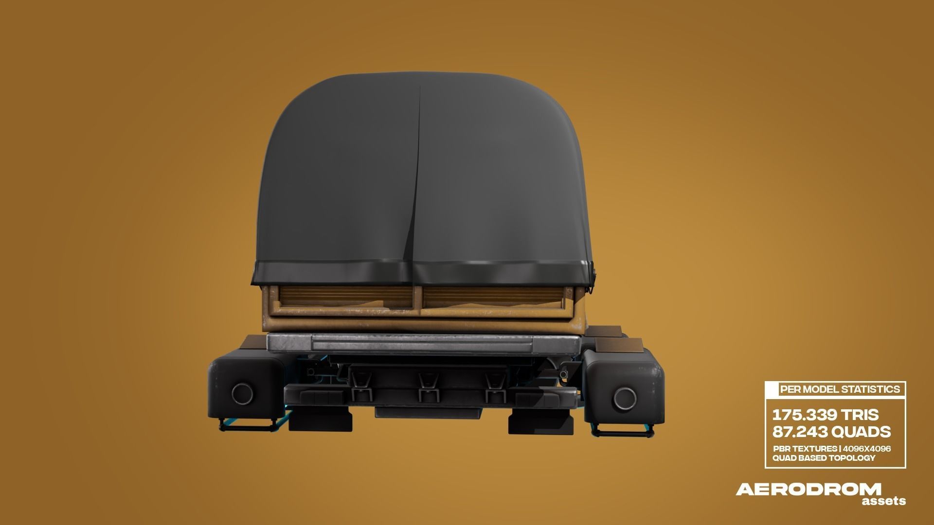 Tam800 - GameReady Sci-fi Vehicle - AR - VR 3D model_9