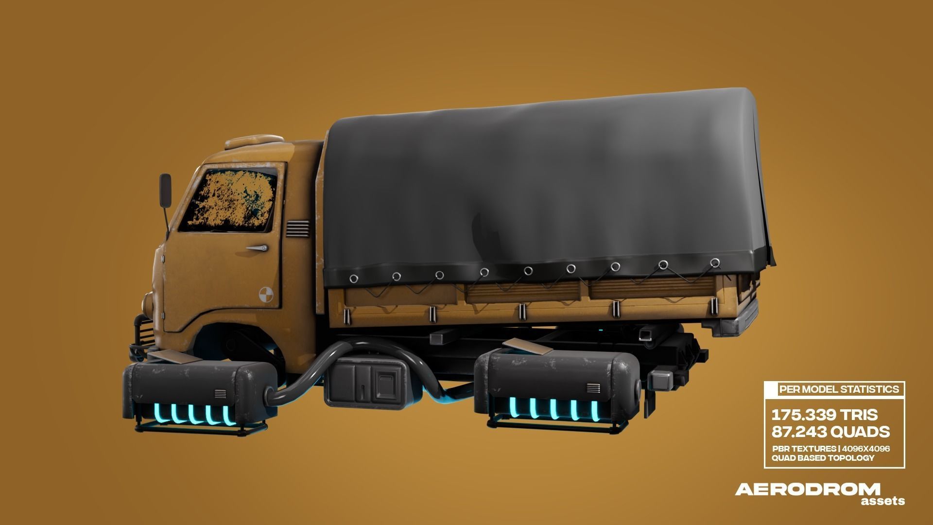 Tam800 - GameReady Sci-fi Vehicle - AR - VR 3D model_12
