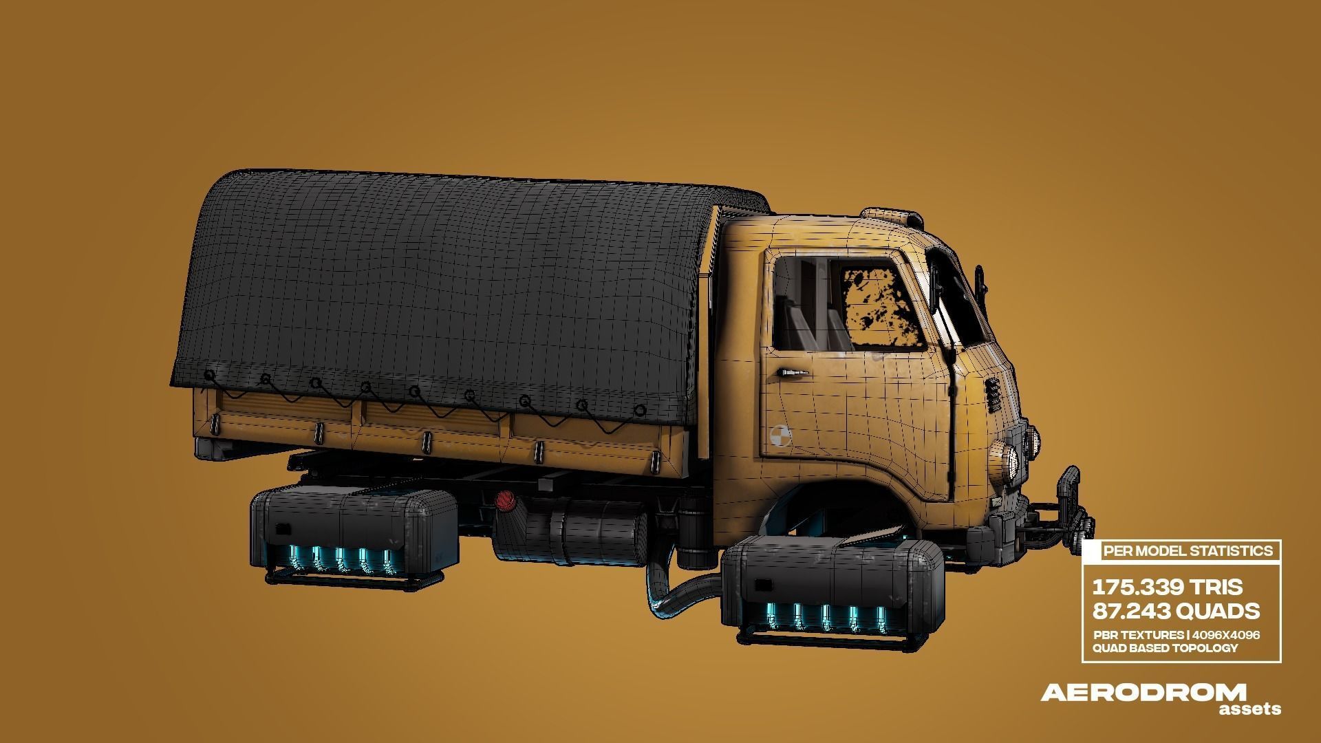 Tam800 - GameReady Sci-fi Vehicle - AR - VR 3D model_19