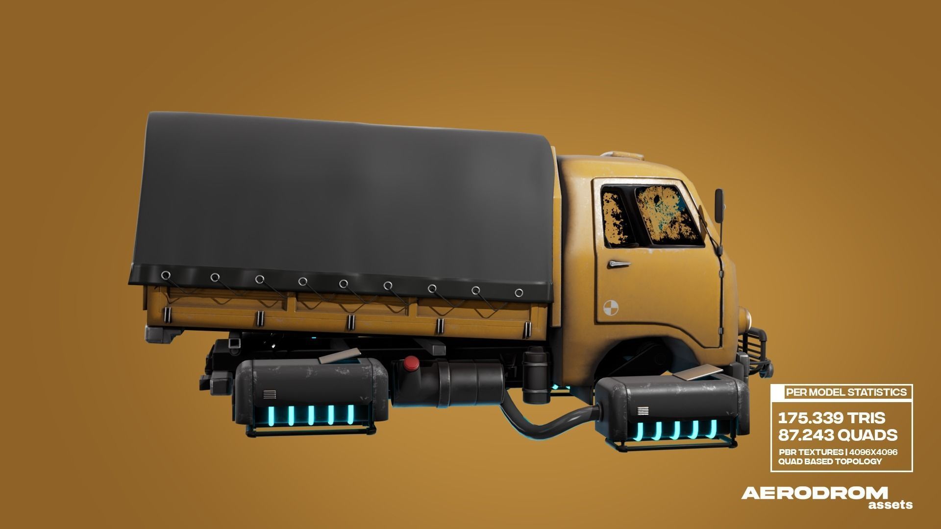 Tam800 - GameReady Sci-fi Vehicle - AR - VR 3D model_6
