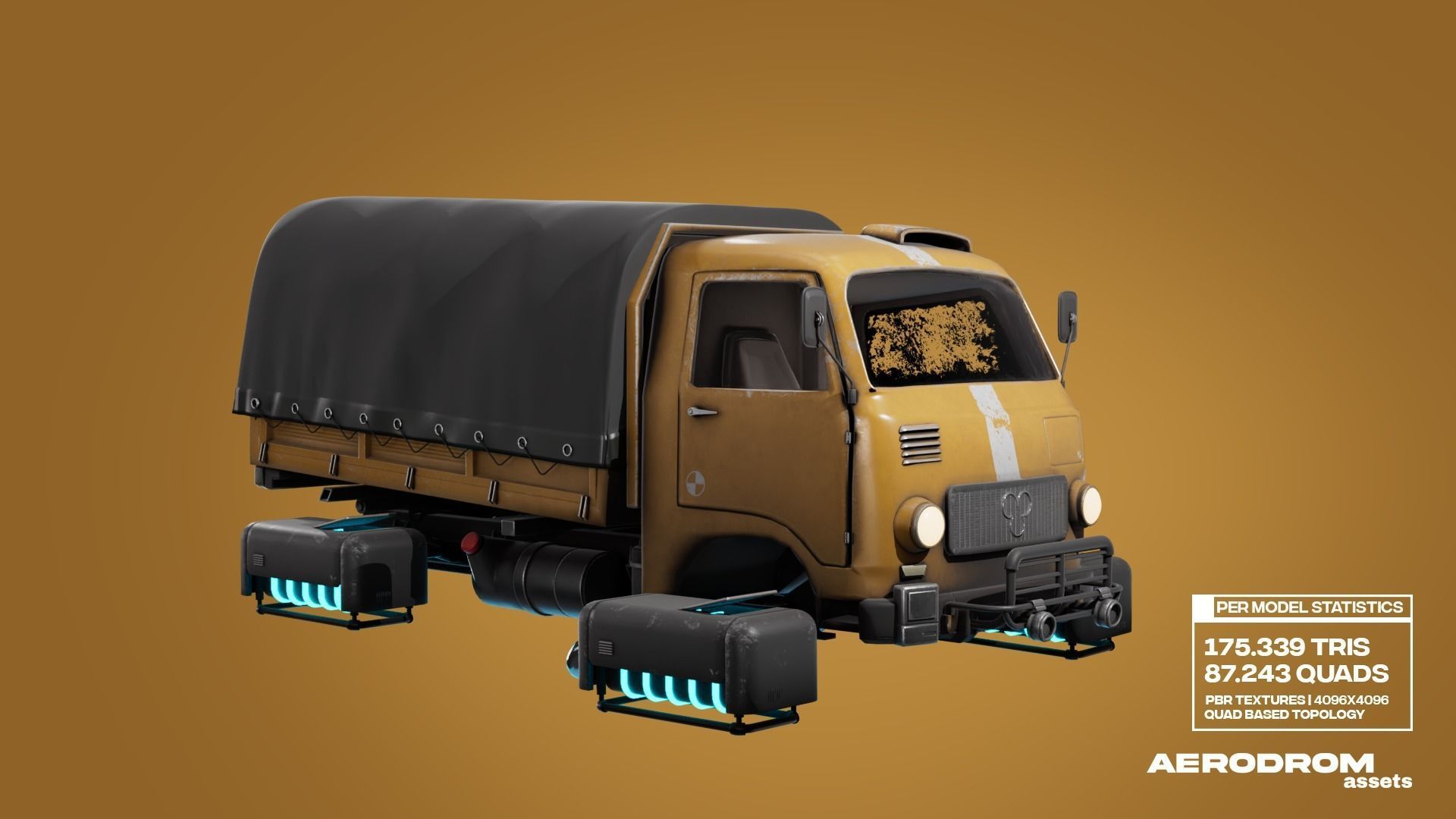 Tam800 - GameReady Sci-fi Vehicle - AR - VR 3D model_4