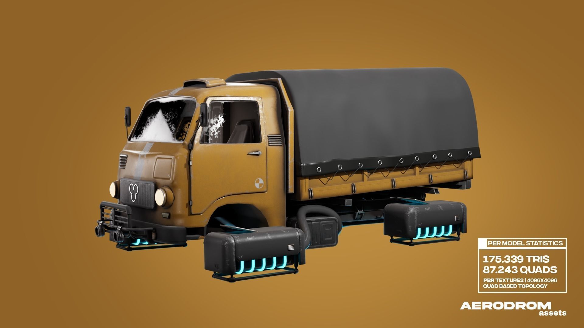 Tam800 - GameReady Sci-fi Vehicle - AR - VR 3D model_14