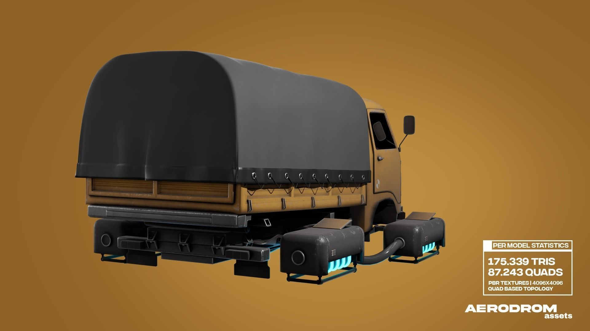 Tam800 - GameReady Sci-fi Vehicle - AR - VR 3D model_8