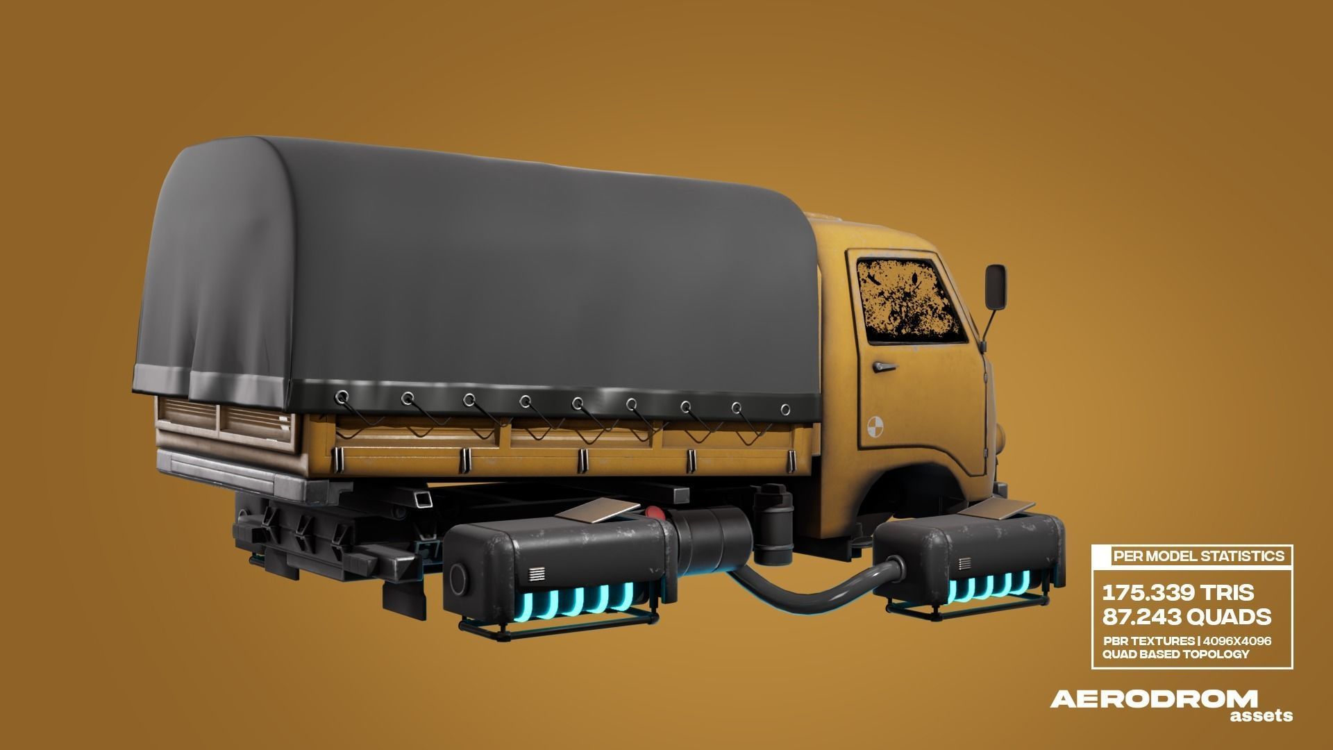 Tam800 - GameReady Sci-fi Vehicle - AR - VR 3D model_7