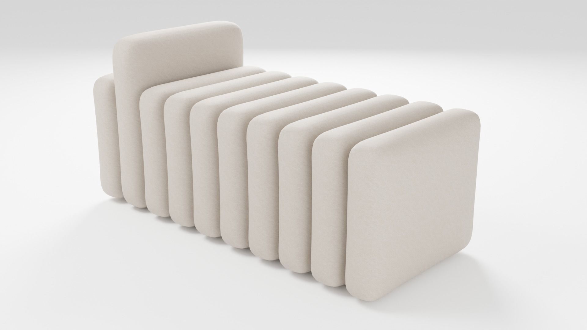 Sofa in a light and luxurious style 3D model_2