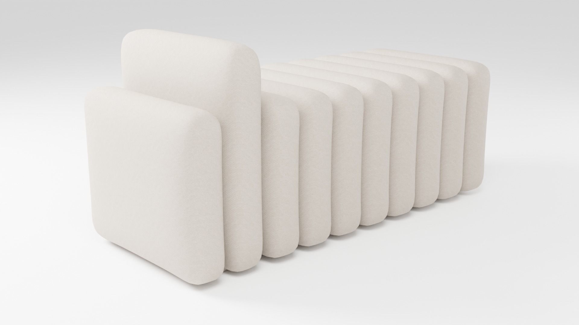 Sofa in a light and luxurious style 3D model_3