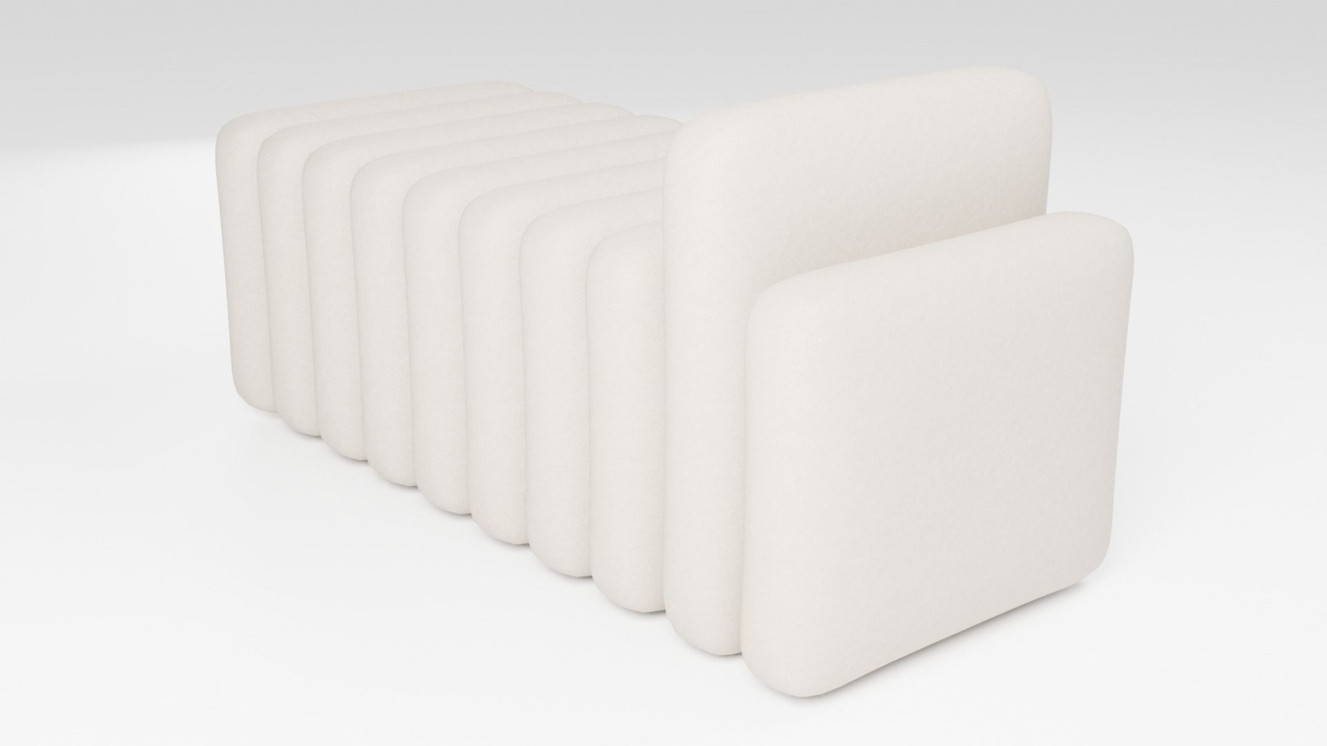 Sofa in a light and luxurious style 3D model_4