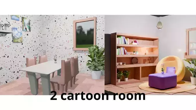 3d model for 2 room 3D Model Collection