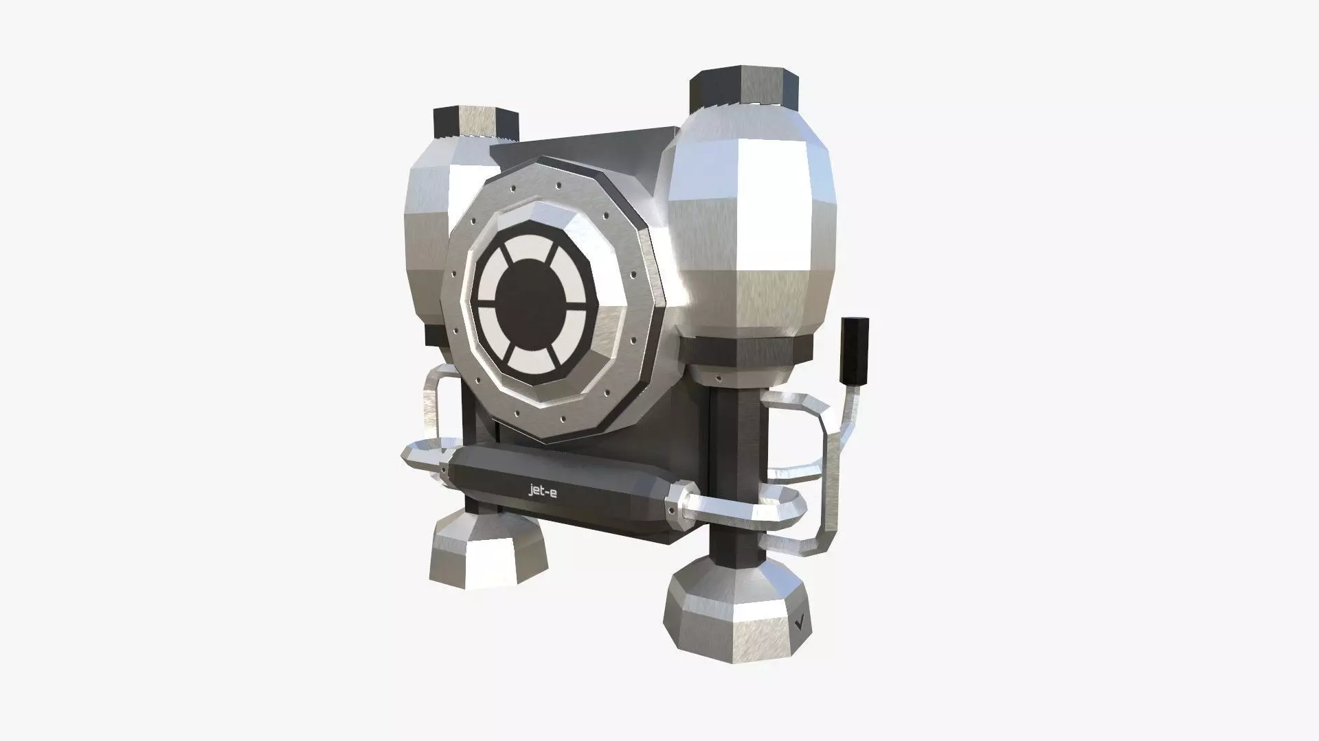 Jetpack Low Poly E05 - SciFi Character Design Low-poly 3D model