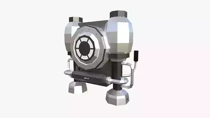 Jetpack Low Poly E05 - SciFi Character Design Low-poly 3D model