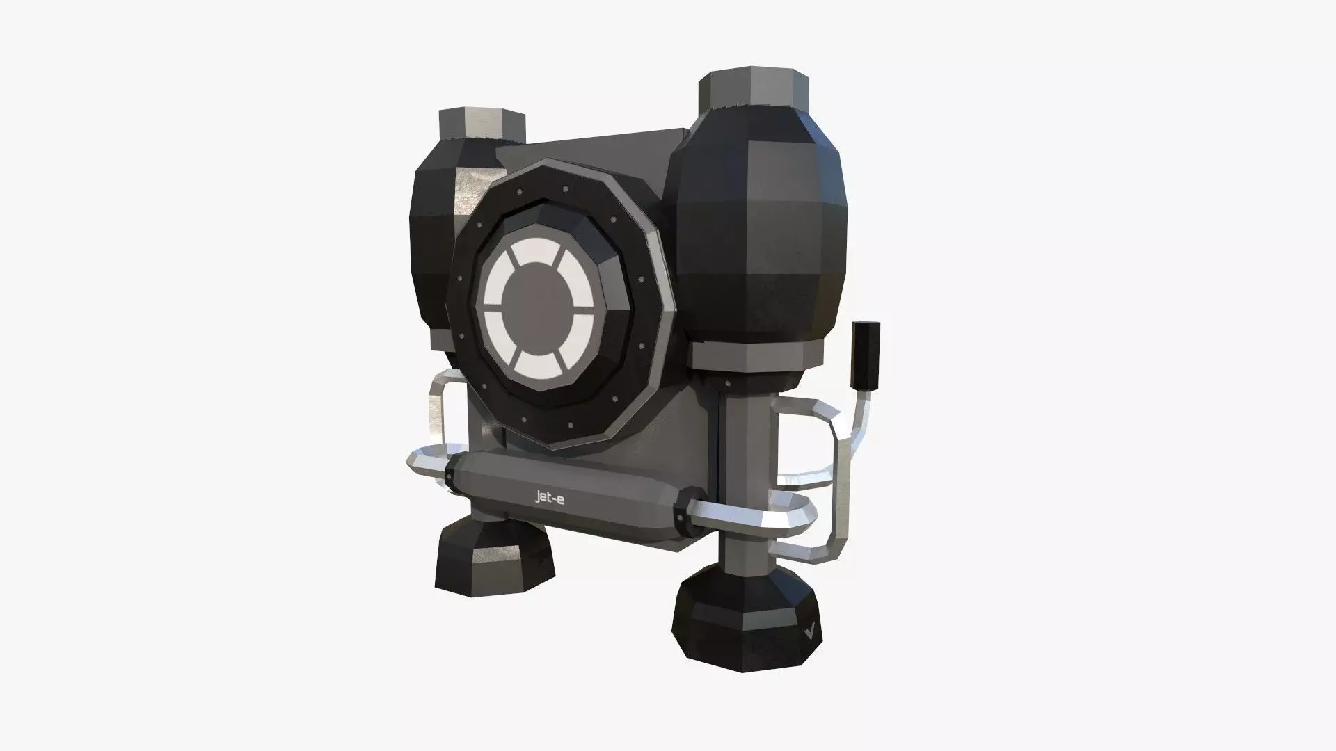 Jetpack Low Poly E04 - SciFi Character Design Low-poly 3D model