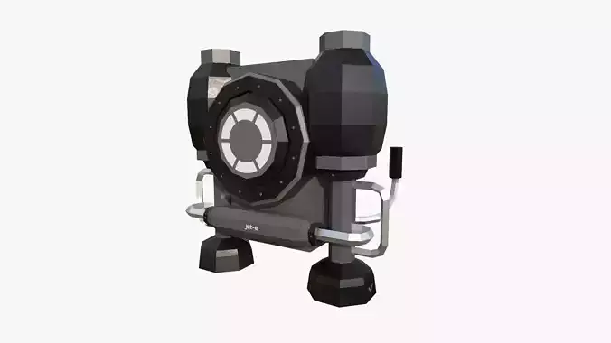Jetpack Low Poly E04 - SciFi Character Design Low-poly 3D model