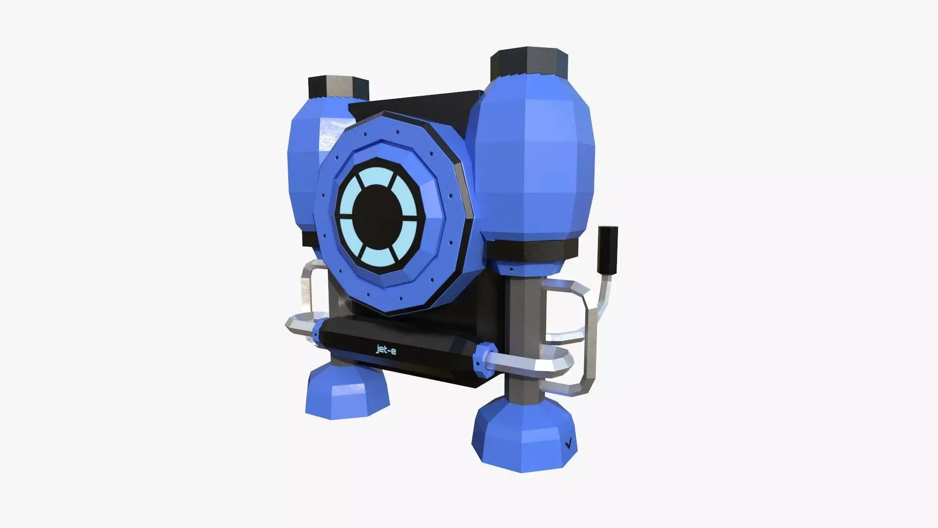 Jetpack Low Poly E03 - SciFi Character Design Low-poly 3D model