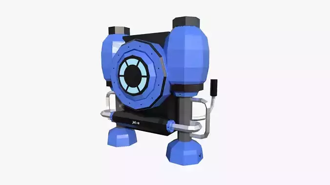 Jetpack Low Poly E03 - SciFi Character Design Low-poly 3D model
