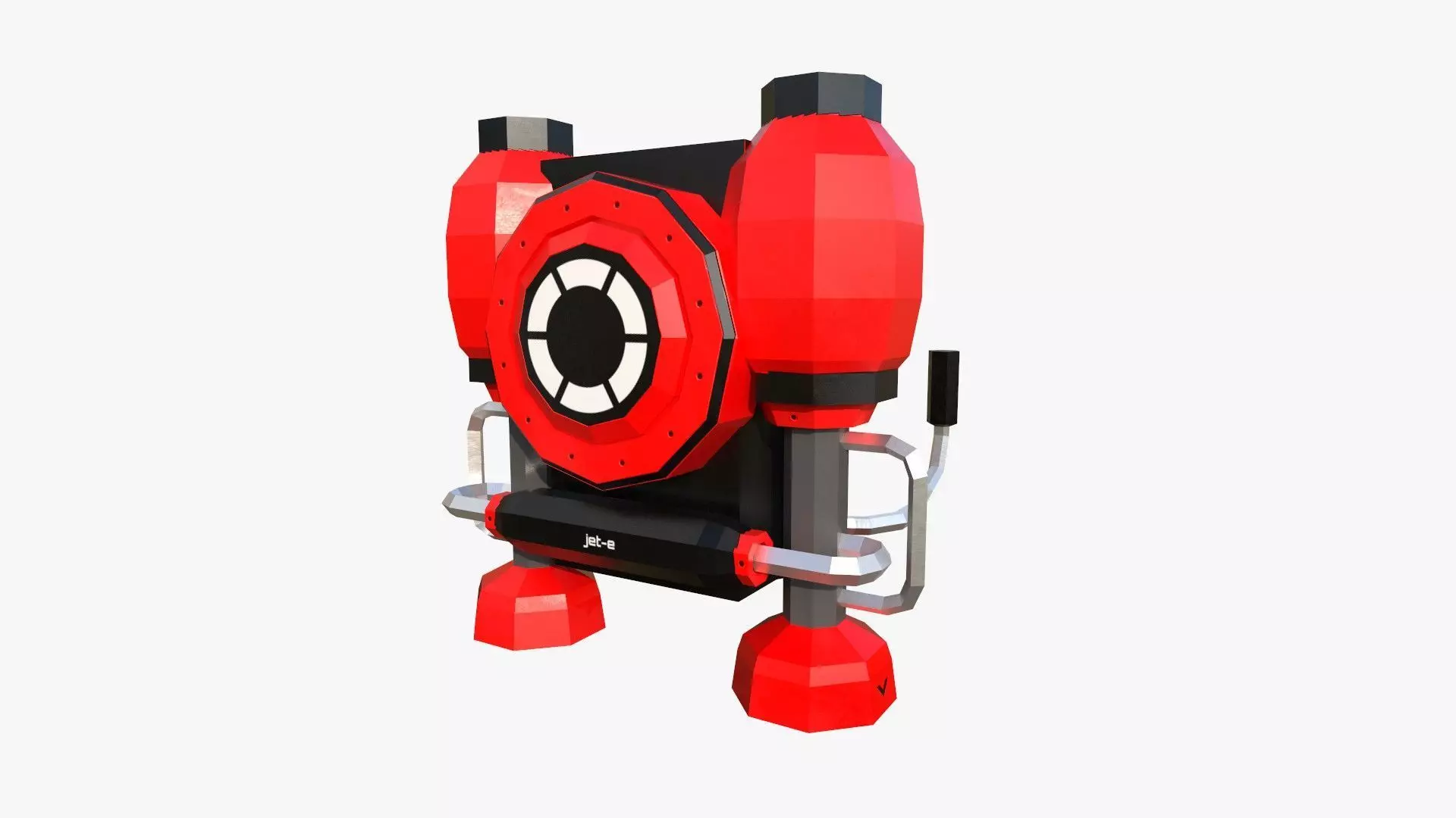 Jetpack Low Poly E02 - SciFi Character Design Low-poly 3D model