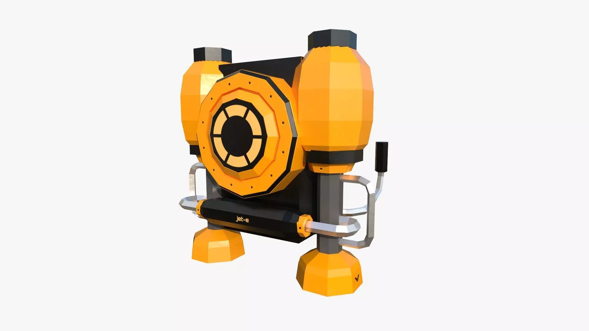 Jetpack Low Poly E01 - SciFi Character Design Low-poly 3D model