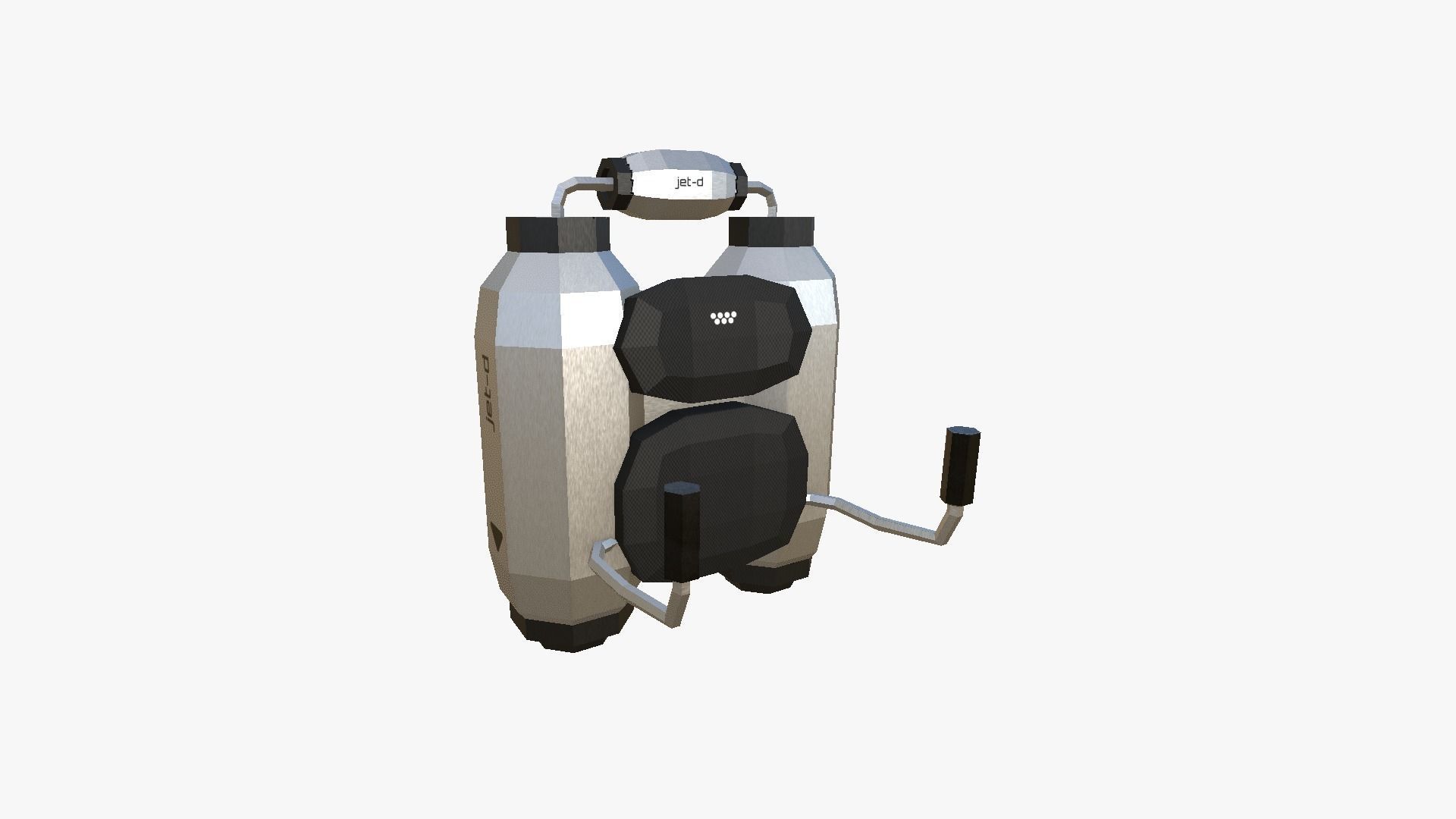 Jetpack Low Poly D05 - SciFi Character Design Low-poly 3D model_1