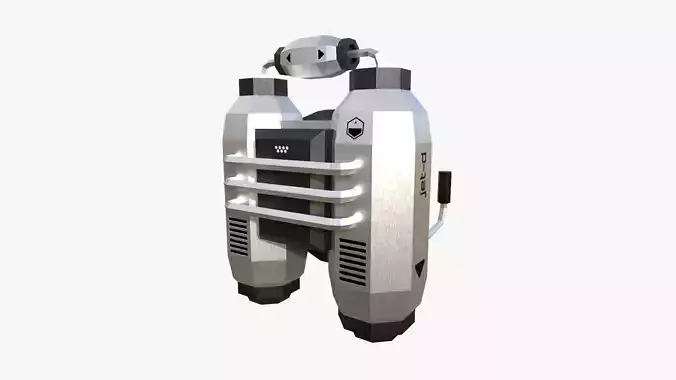 Jetpack Low Poly D05 - SciFi Character Design Low-poly 3D model