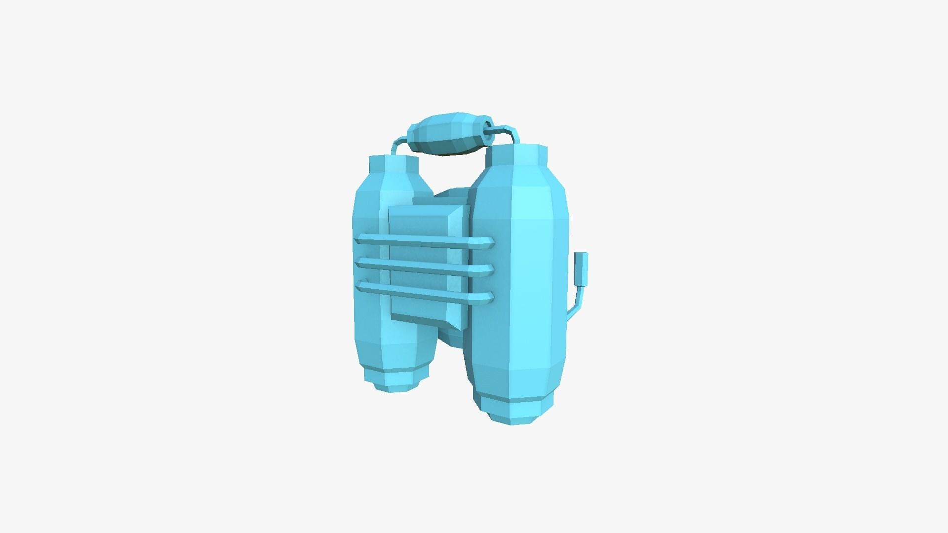 Jetpack Low Poly D05 - SciFi Character Design Low-poly 3D model_8