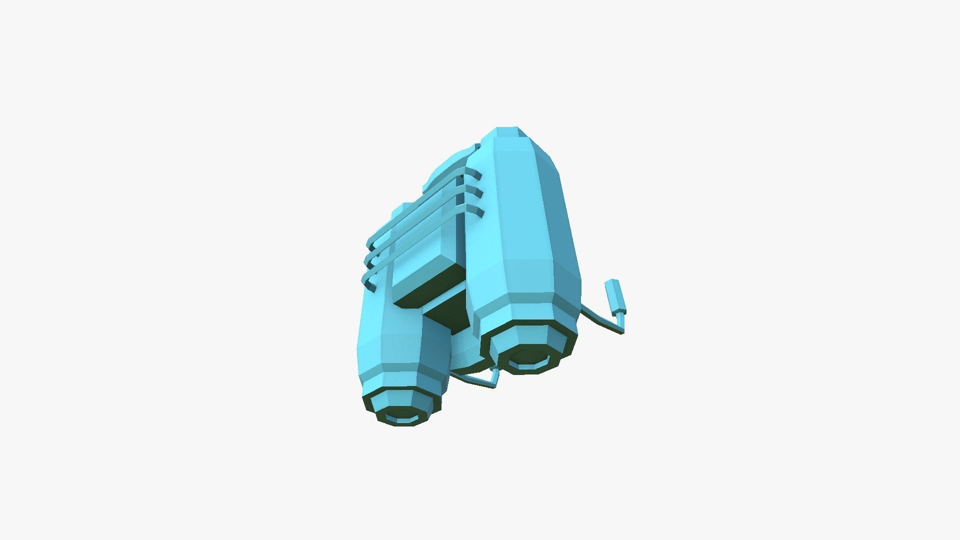 Jetpack Low Poly D05 - SciFi Character Design Low-poly 3D model_11