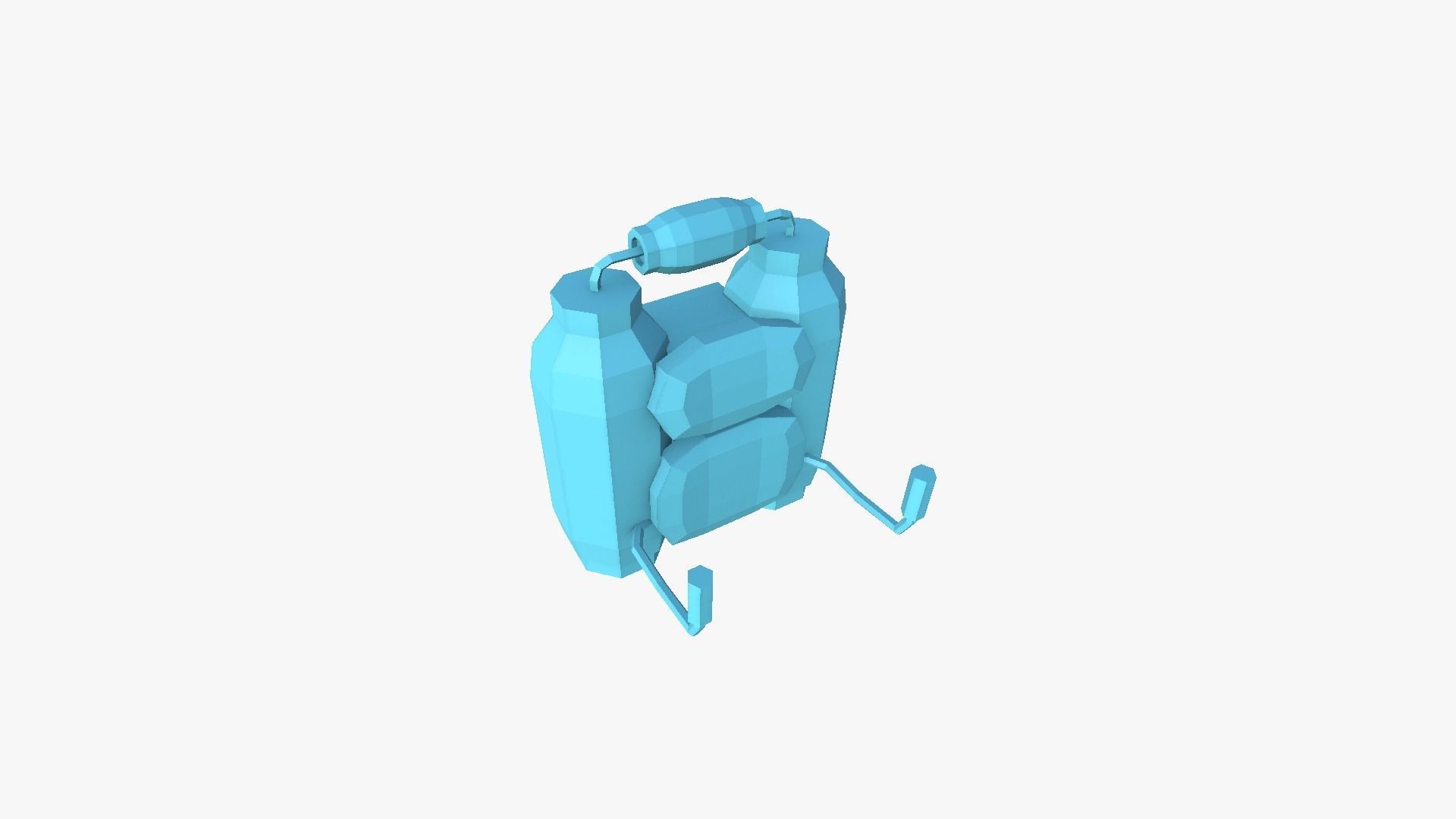 Jetpack Low Poly D05 - SciFi Character Design Low-poly 3D model_10