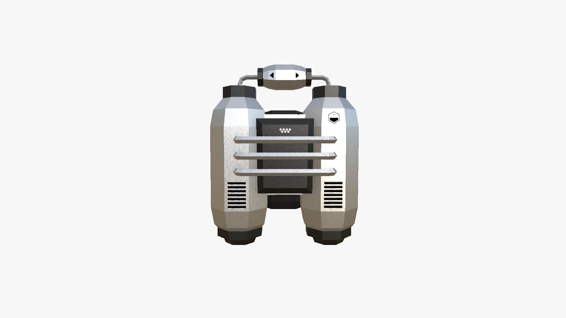 Jetpack Low Poly D05 - SciFi Character Design Low-poly 3D model_2