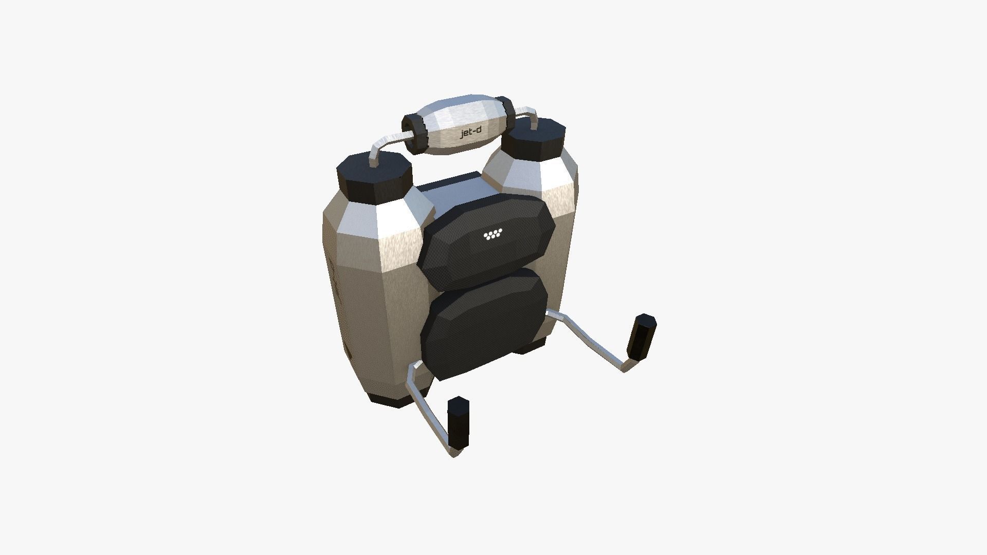 Jetpack Low Poly D05 - SciFi Character Design Low-poly 3D model_3
