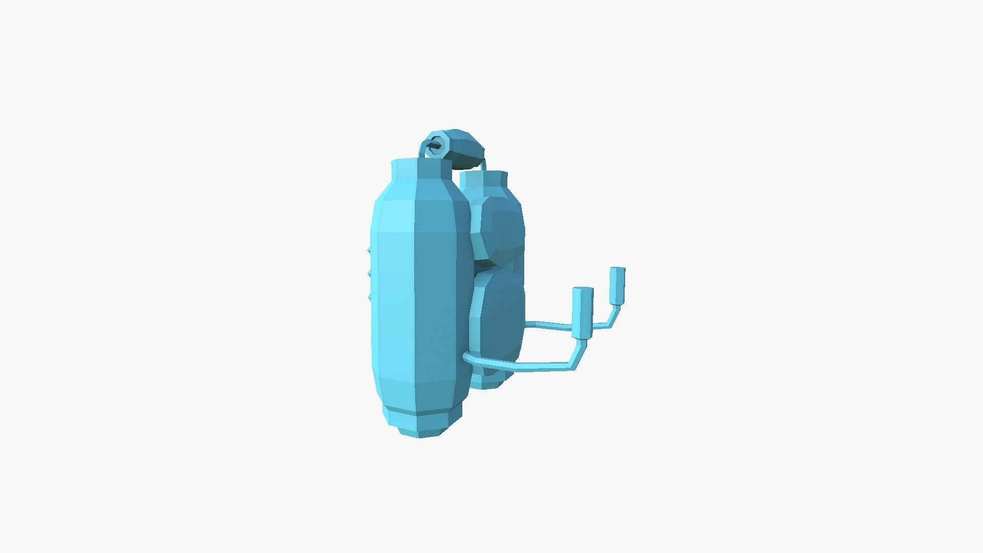 Jetpack Low Poly D05 - SciFi Character Design Low-poly 3D model_9