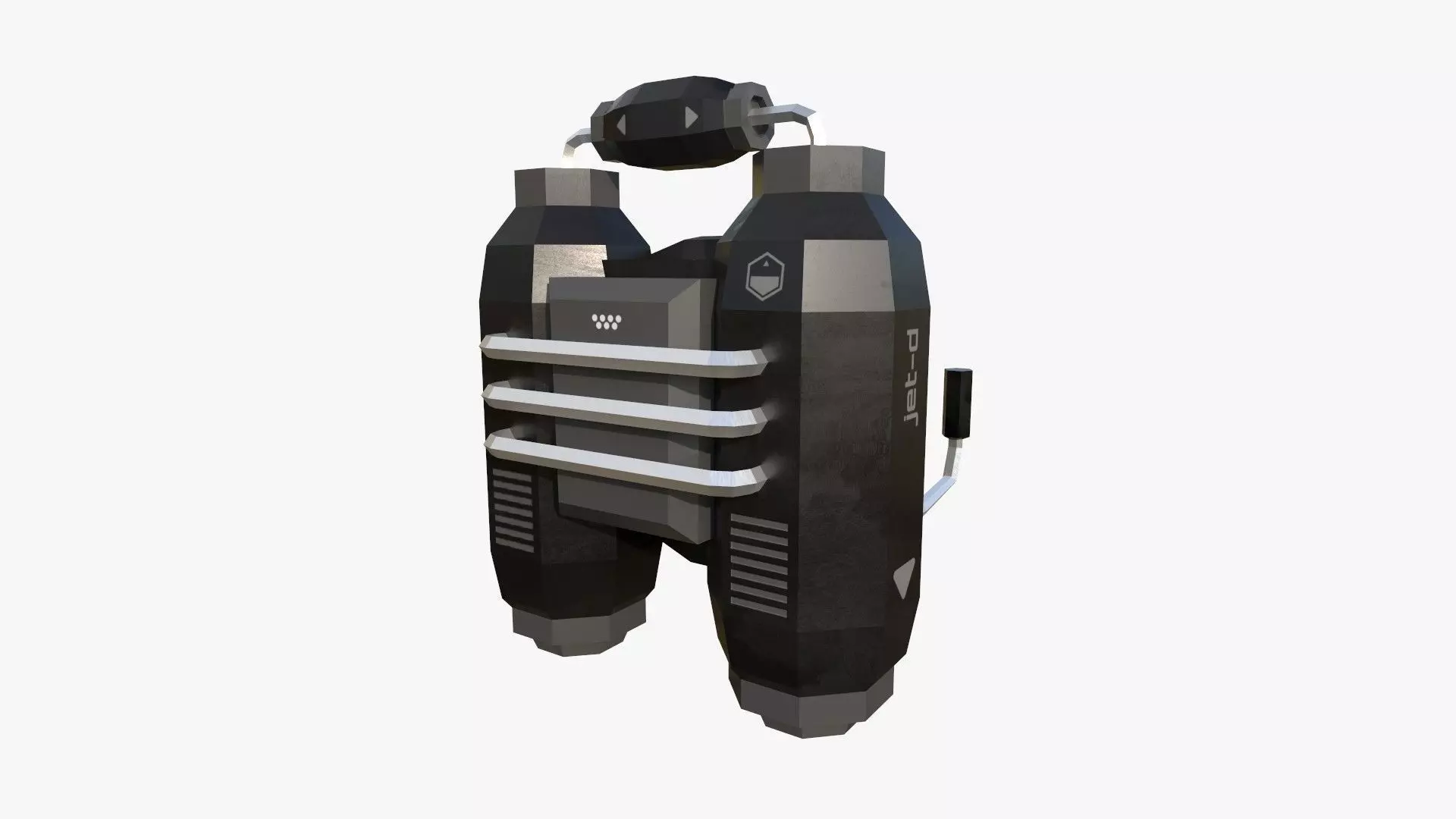 Jetpack Low Poly D04 - SciFi Character Design Low-poly 3D model