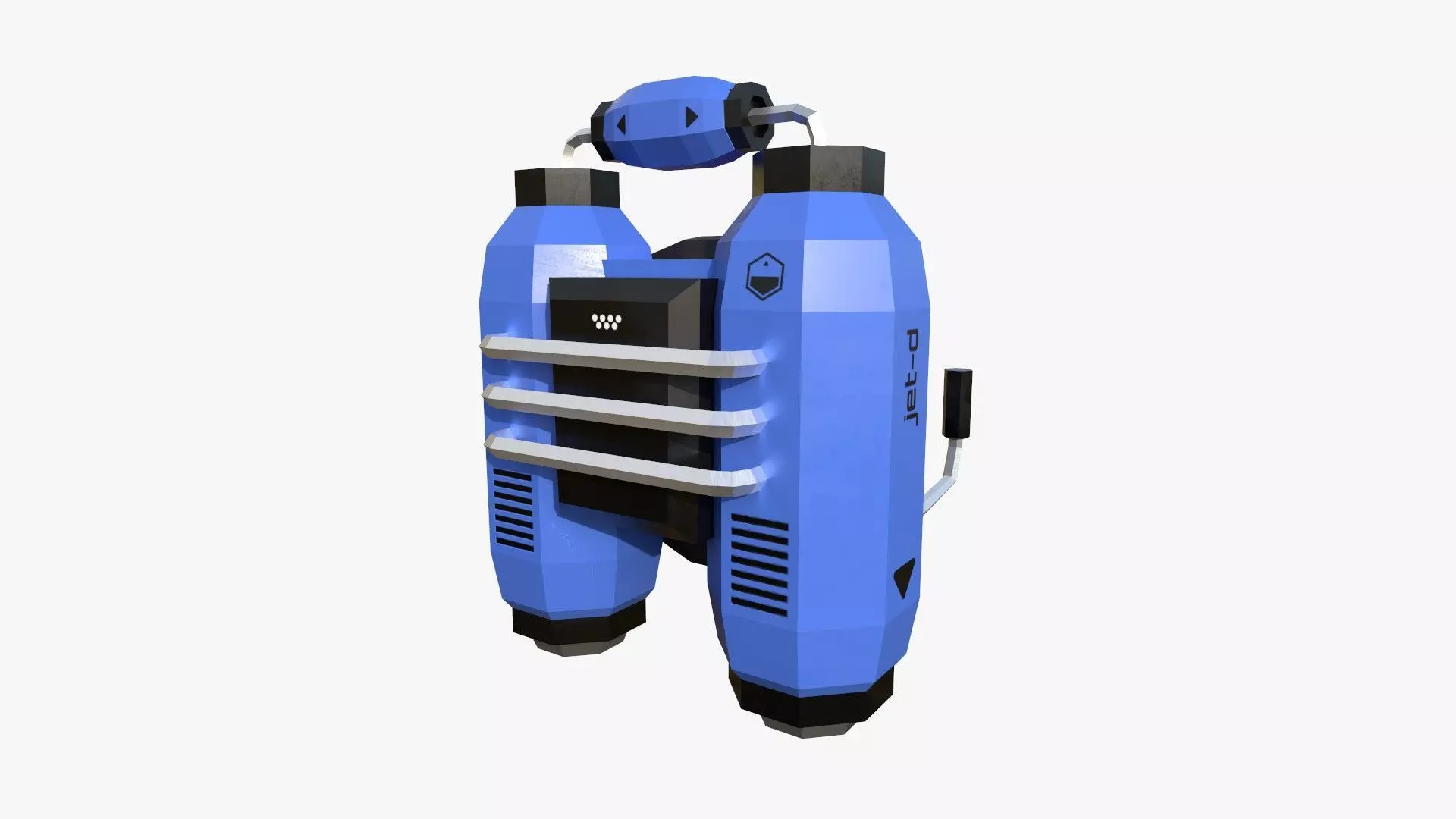 Jetpack Low Poly D03 - SciFi Character Design Low-poly 3D model